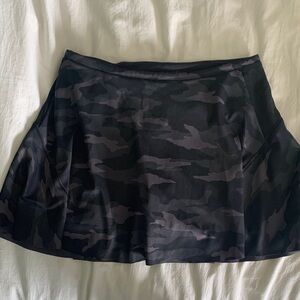 Athleta Black Camouflage Skater Skirt